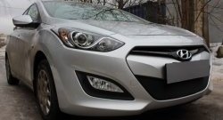 1 839 р. Сетка на бампер Russtal (черная)  Hyundai I30  2 GD (2011-2015) дорестайлинг универсал, дорестайлинг, хэтчбэк 5 дв.  с доставкой в г. Новочеркасск. Увеличить фотографию 4