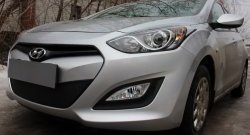 1 839 р. Сетка на бампер Russtal (черная)  Hyundai I30  2 GD (2011-2015) дорестайлинг универсал, дорестайлинг, хэтчбэк 5 дв.  с доставкой в г. Новочеркасск. Увеличить фотографию 5