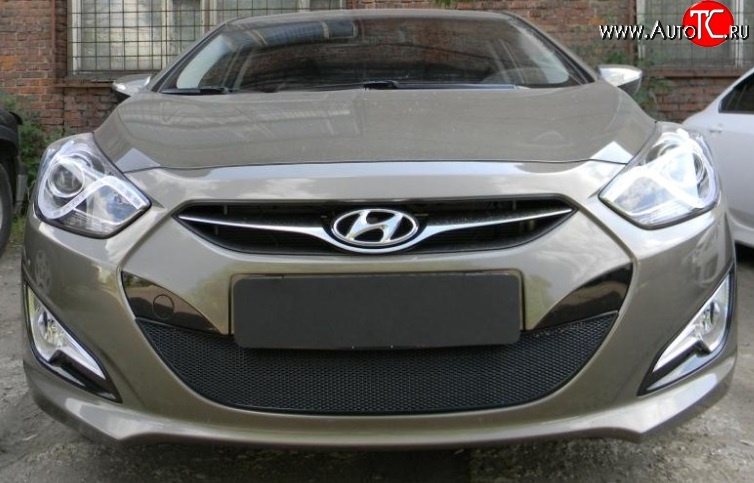 2 099 р. Сетка на бампер Russtal (черная) Hyundai I40 1 VF дорестайлинг седан (2011-2015)  с доставкой в г. Новочеркасск