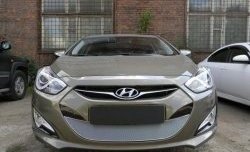 2 349 р. Сетка на бампер Russtal (хром) Hyundai I40 1 VF дорестайлинг седан (2011-2015)  с доставкой в г. Новочеркасск. Увеличить фотографию 2