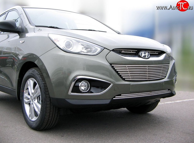 2 999 р. Нижняя декоративная вставка воздухозаборника Berkut Hyundai IX35 LM дорестайлинг (2009-2013)  с доставкой в г. Новочеркасск