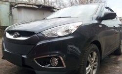 2 089 р. Сетка на бампер Russtal (черная)  Hyundai IX35  LM (2009-2013) дорестайлинг  с доставкой в г. Новочеркасск. Увеличить фотографию 2