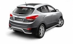 8 599 р. Защита порогов из круглой трубы диаметром 63 мм Petroil Tuning  Hyundai IX35  LM (2009-2018) дорестайлинг, рестайлинг (Нержавеющая полированная сталь)  с доставкой в г. Новочеркасск. Увеличить фотографию 2