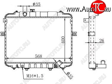 8 349 р. Радиатор двигателя SAT (пластинчатый, МКПП)  Hyundai Porter  AU,KR (1996-2011)  с доставкой в г. Новочеркасск