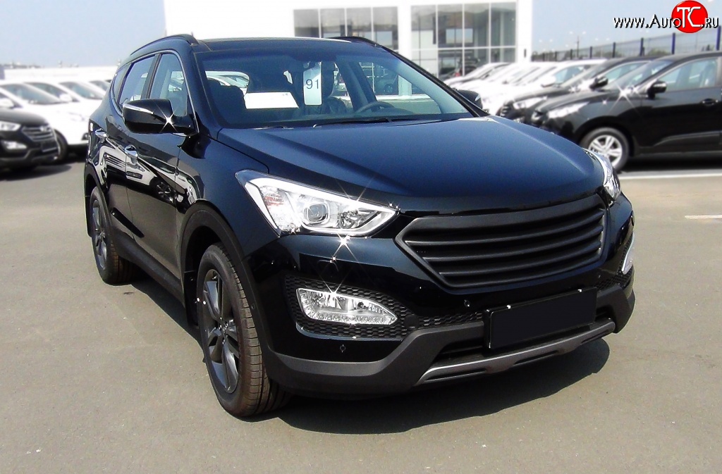 6 849 р. Решётка радиатора RA Hyundai Santa Fe DM дорестайлинг (2012-2016) (Поверхность глянец (под окраску), Неокрашенная)  с доставкой в г. Новочеркасск