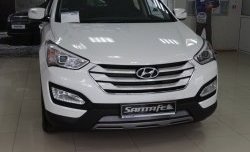 1 539 р. Сетка на бампер Russtal (хром) Hyundai Santa Fe DM дорестайлинг (2012-2016)  с доставкой в г. Новочеркасск. Увеличить фотографию 2