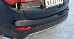 11 499 р. Защита заднего бампера (Ø63 мм уголки, нержавейка) SLITKOFF  Hyundai Santa Fe  DM (2012-2016) дорестайлинг  с доставкой в г. Новочеркасск. Увеличить фотографию 2