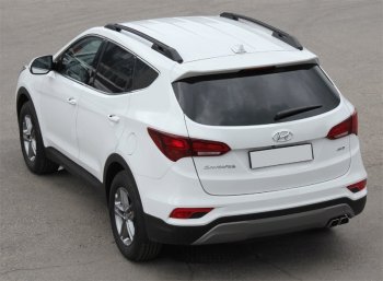 8 799 р. Комплект рейлингов АПС  Hyundai Santa Fe  DM (2012-2019) дорестайлинг, рестайлинг (Черные, без поперечин)  с доставкой в г. Новочеркасск. Увеличить фотографию 4