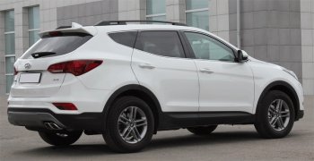 8 799 р. Комплект рейлингов АПС  Hyundai Santa Fe  DM (2012-2019) дорестайлинг, рестайлинг (Черные, без поперечин)  с доставкой в г. Новочеркасск. Увеличить фотографию 5