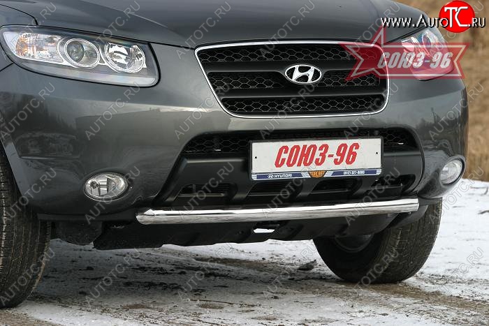 11 699 р. Защита переднего бампера одинарная Souz-96 (d60) Hyundai Santa Fe CM дорестайлинг (2006-2009)  с доставкой в г. Новочеркасск