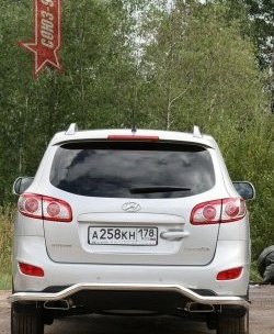 11 159 р. Защита заднего бампера Souz-96 (d60) Hyundai Santa Fe CM рестайлинг (2009-2012)  с доставкой в г. Новочеркасск. Увеличить фотографию 3