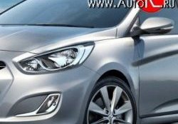 4 299 р. Переднее левое крыло Стандартное Hyundai Solaris RBr седан дорестайлинг (2010-2014) (Окрашенное)  с доставкой в г. Новочеркасск. Увеличить фотографию 2