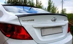 3 089 р. Козырёк на заднее стекло Драйв  Hyundai Solaris  RBr (2010-2017) седан дорестайлинг, седан рестайлинг (Неокрашенный)  с доставкой в г. Новочеркасск. Увеличить фотографию 3