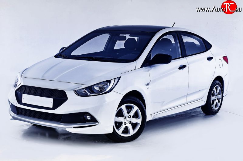 14 499 р. Передний бампер Sport  Hyundai Solaris  RBr (2010-2014) седан дорестайлинг, хэтчбэк дорестайлинг (Неокрашенный)  с доставкой в г. Новочеркасск