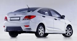 3 599 р. Пороги накладки Sport Hyundai Solaris RBr седан дорестайлинг (2010-2014) (Неокрашенные)  с доставкой в г. Новочеркасск. Увеличить фотографию 7