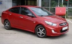 4 749 р. Пороги накладки Sport v2  Hyundai Solaris  RBr (2010-2017), KIA Rio  3 QB (2011-2017) (Неокрашенные)  с доставкой в г. Новочеркасск. Увеличить фотографию 1