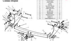 10 399 р. Фаркоп Лидер Плюс Hyundai Starex/Grand Starex/H1 TQ дорестайлинг (2007-2013) (Без электропакета)  с доставкой в г. Новочеркасск. Увеличить фотографию 2