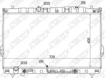 8 949 р. Радиатор двигателя SAT (пластинчатый, 2.0/2.0D/2.7, МКПП/АКПП)  Hyundai Trajet (1999-2008)  с доставкой в г. Новочеркасск. Увеличить фотографию 1