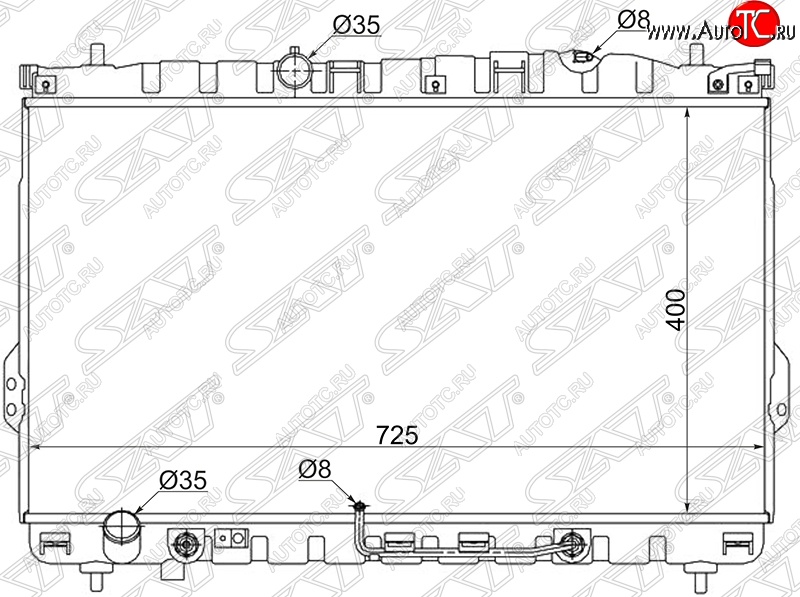 8 949 р. Радиатор двигателя SAT (пластинчатый, 2.0/2.0D/2.7, МКПП/АКПП)  Hyundai Trajet (1999-2008)  с доставкой в г. Новочеркасск