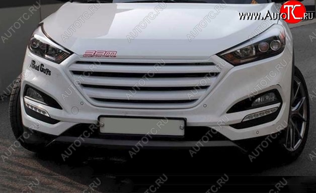 9 649 р. Решётка радиатора CT Hyundai Tucson LM (2010-2017) (Неокрашенная)  с доставкой в г. Новочеркасск