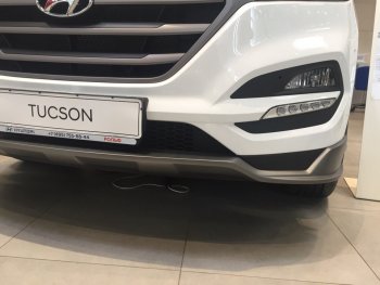 5 649 р. Накладка на передний бампер АвтоКрат Hyundai Tucson TL дорестайлинг (2015-2018) (Неокрашенная)  с доставкой в г. Новочеркасск. Увеличить фотографию 4