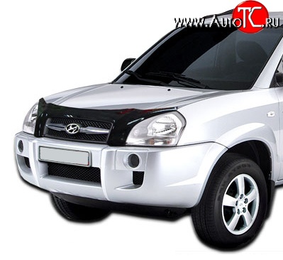 2 799 р. Дефлектор капота NovLine Hyundai Tucson JM (2004-2010)  с доставкой в г. Новочеркасск