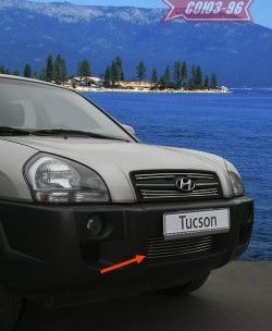 3 554 р. Декоративный элемент воздухозаборника Souz-96 (d10)  Hyundai Tucson  JM (2004-2010)  с доставкой в г. Новочеркасск. Увеличить фотографию 1