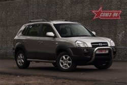 18 764 р. Защита переднего бампера Souz-96 (d76) Hyundai Tucson JM (2004-2010)  с доставкой в г. Новочеркасск. Увеличить фотографию 3