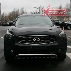 29 384 р. Защита переднего бампера Souz-96 (d60) INFINITI FX50 S51 дорестайлинг (2008-2011)  с доставкой в г. Новочеркасск. Увеличить фотографию 2