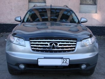 2 879 р. Дефлектор капота SIM  INFINITI FX35  S50 - FX45  S50  с доставкой в г. Новочеркасск. Увеличить фотографию 2