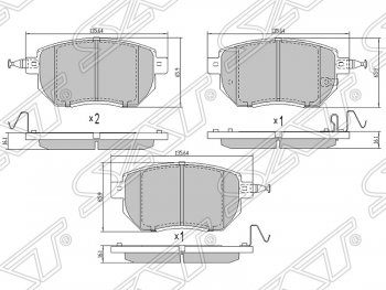 Колодки тормозные SAT (передние)  FX35 ( S50,  S51), FX37  S51, FX45  S50, FX50  S51