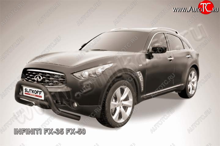 26 999 р. Кенгурятник d76 низкий  INFINITI FX35  S51 - FX50  S51 (Цвет: серебристый)  с доставкой в г. Новочеркасск