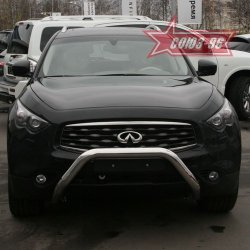 25 019 р. Защита переднего бампера Souz-96 (d76) INFINITI FX35 S51 дорестайлинг (2008-2011)  с доставкой в г. Новочеркасск. Увеличить фотографию 2