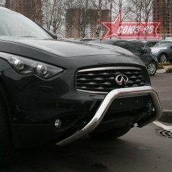 25 019 р. Защита переднего бампера Souz-96 (d76) INFINITI FX35 S51 дорестайлинг (2008-2011)  с доставкой в г. Новочеркасск. Увеличить фотографию 1