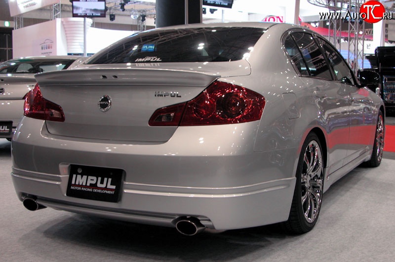 25 249 р. Накладка на задний бампер Impul INFINITI G35 V36 седан (2006-2015) (Неокрашенная)  с доставкой в г. Новочеркасск