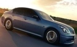 10 599 р. Комплект порогов H Style INFINITI G35 V36 седан (2006-2015) (Неокрашенные)  с доставкой в г. Новочеркасск. Увеличить фотографию 1