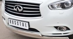 24 999 р. Защита переднего бампера (2 трубыØ75х42 мм, нержавейка) Russtal INFINITI JX35 (2012-2014)  с доставкой в г. Новочеркасск. Увеличить фотографию 2