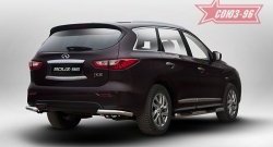 Защита заднего бампера из двух боковых уголков Souz-96 (d 60) INFINITI JX35 (2012-2014)