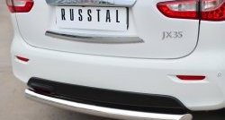 13 699 р. Одинарная защита заднего бампера из трубы диаметром 76 мм SLITKOFF  INFINITI JX35 (2012-2014)  с доставкой в г. Новочеркасск. Увеличить фотографию 2