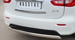 16 849 р. Защита заднего бампера (Ø75x42 мм, нержавейка) Russtal INFINITI JX35 (2012-2014)  с доставкой в г. Новочеркасск. Увеличить фотографию 2