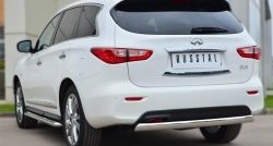 16 849 р. Защита заднего бампера (Ø75x42 мм, нержавейка) Russtal INFINITI JX35 (2012-2014)  с доставкой в г. Новочеркасск. Увеличить фотографию 4