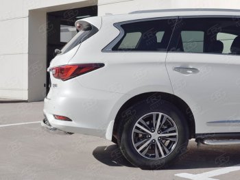 15 999 р. Одинарная защита заднего бампера из трубы диаметром 76 мм SLITKOFF  INFINITI QX60  L50 (2016-2021) рестайлинг  с доставкой в г. Новочеркасск. Увеличить фотографию 3