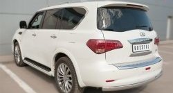 19 999 р. Защита заднего бампера (Ø75x42 мм, нержавейка) Russtal  INFINITI QX80  Z62 (2014-2018) 1-ый рестайлинг  с доставкой в г. Новочеркасск. Увеличить фотографию 4