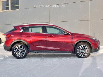 15 899 р. Защита порогов (Ø42 мм) SLITKOFF  INFINITI QX30  H15E (2016-2020) (Вариант 3 (круглые торцы под 90°))  с доставкой в г. Новочеркасск. Увеличить фотографию 3