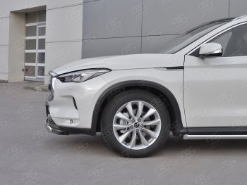 15 649 р. Защита переднего бампера (Ø75х42 дуга, нержавейка) Russtal INFINITI Qx50 J55 (2017-2022)  с доставкой в г. Новочеркасск. Увеличить фотографию 4