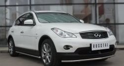 13 899 р. Одинарная защита переднего бампера из трубы диаметром 42 мм SLITKOFF INFINITI Qx50 J50 дорестайлинг (2013-2016)  с доставкой в г. Новочеркасск. Увеличить фотографию 4