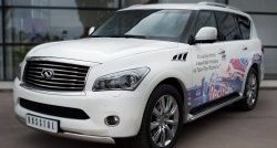 17 299 р. Защита переднего бампера (Ø75х42 мм, нержавейка) Russtal INFINITI QX56 Z62 (2010-2013)  с доставкой в г. Новочеркасск. Увеличить фотографию 4