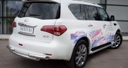 17 949 р. Защита заднего бампера (Ø76 мм, нержавейка) SLITKOFF INFINITI QX56 Z62 (2010-2013)  с доставкой в г. Новочеркасск. Увеличить фотографию 4