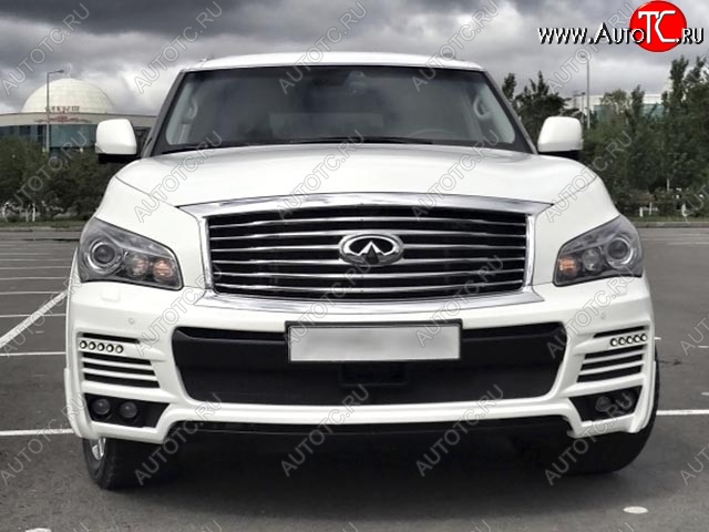 42 299 р. Передний бампер MzSpeed INFINITI QX56 Z62 (2010-2013) (Неокрашенный)  с доставкой в г. Новочеркасск