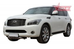 17 909 р. Защита переднего бампера Souz-96 (d76) INFINITI QX56 Z62 (2010-2013)  с доставкой в г. Новочеркасск. Увеличить фотографию 1